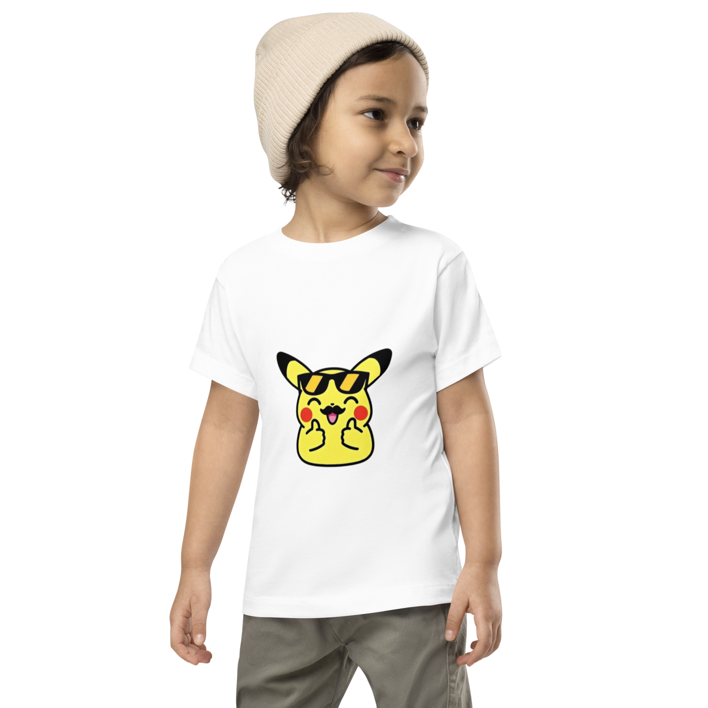 Pour les petites aventures du quotidien… un t-shirt tout doux et trop mignon ! ~ Pika thumb up ~ 2T, 3T, 4T, 5T
