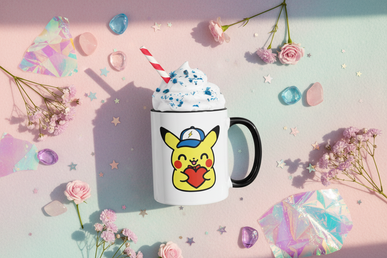 Ambiance tasse Pikachu anse noire