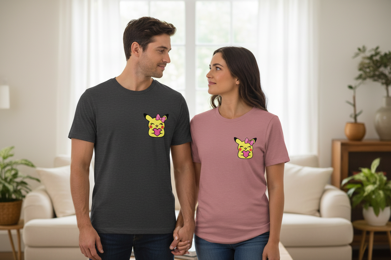 Jumelle Cosmique - Couple chandails Pikachu