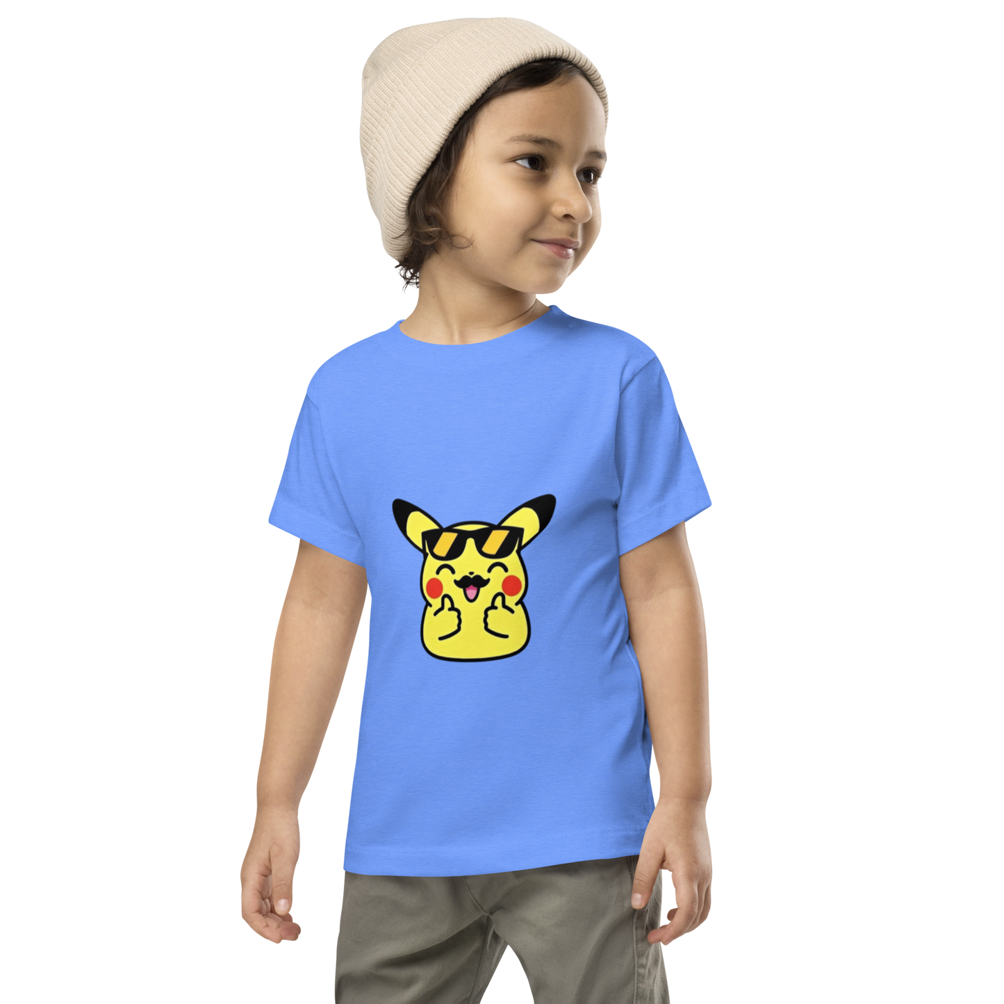 Pour les petites aventures du quotidien… un t-shirt tout doux et trop mignon ! ~ Pika thumb up ~ 2T, 3T, 4T, 5T
