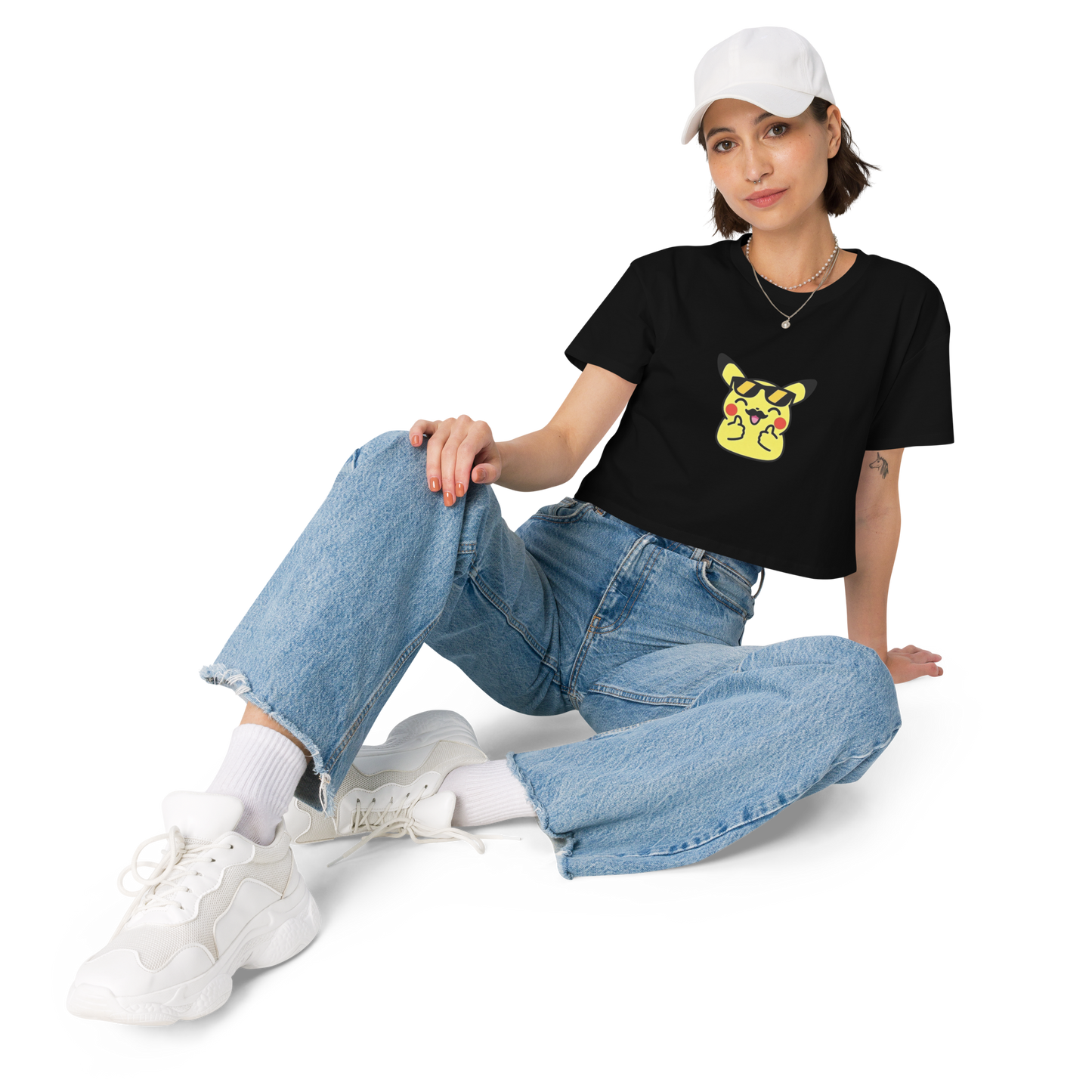 ✨ Le crop top que tu vas plus vouloir enlever ~ Pika thumb up ~ XS, S, M, L, XL