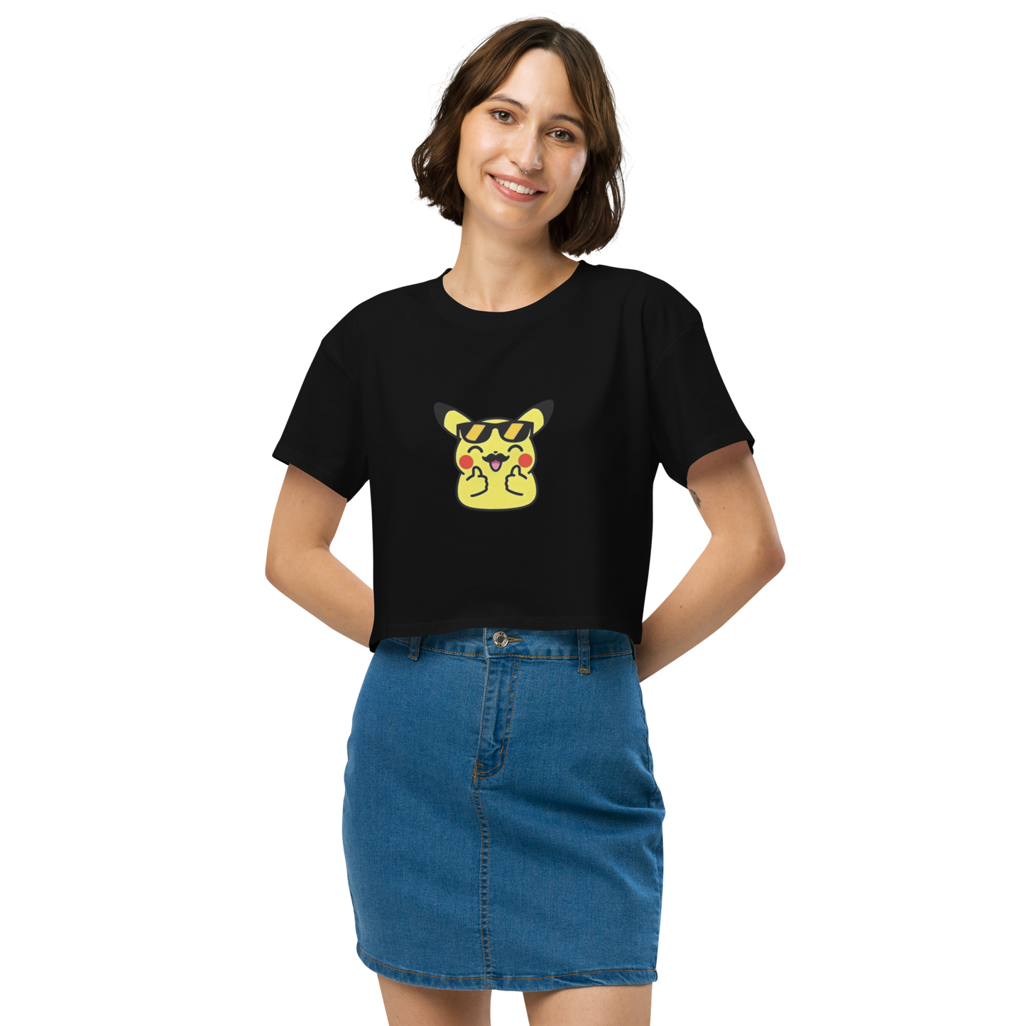 ✨ Le crop top que tu vas plus vouloir enlever ~ Pika thumb up ~ XS, S, M, L, XL