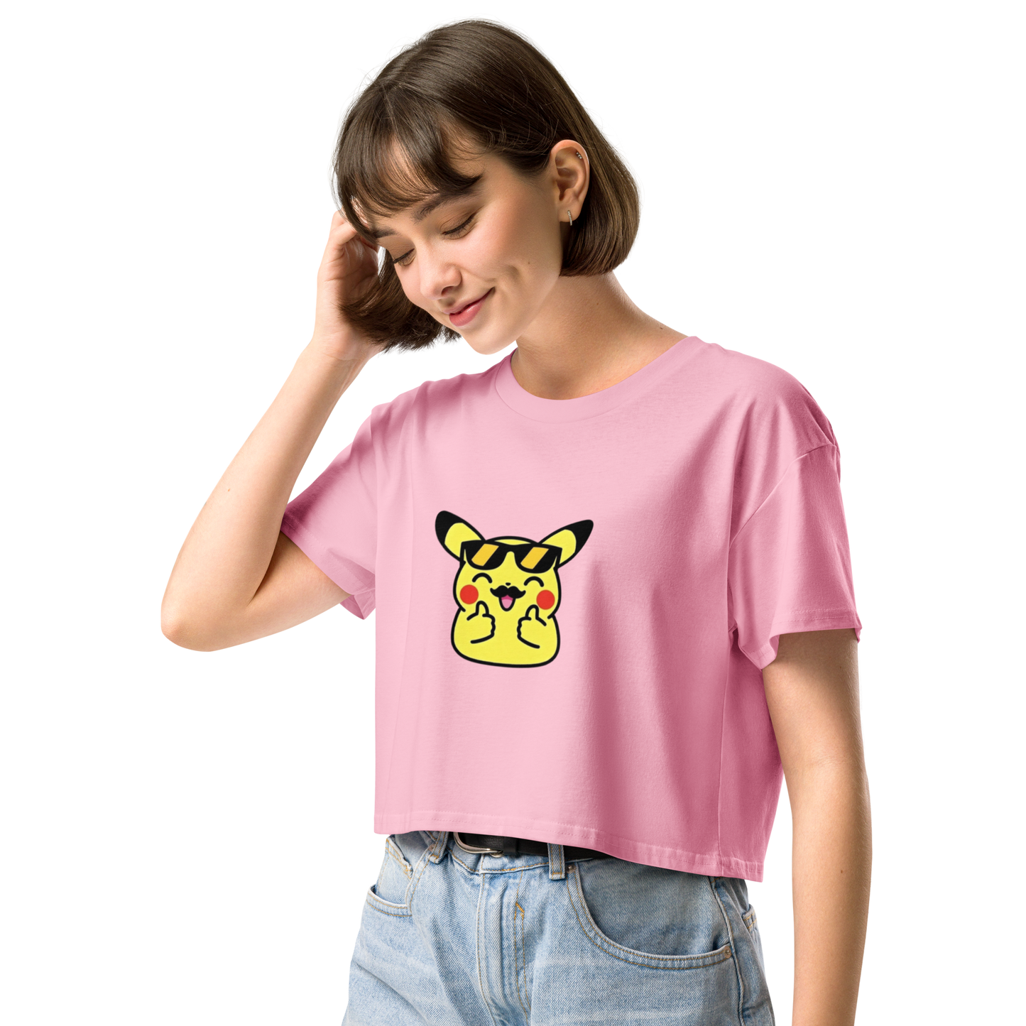 ✨ Le crop top que tu vas plus vouloir enlever ~ Pika thumb up ~ XS, S, M, L, XL