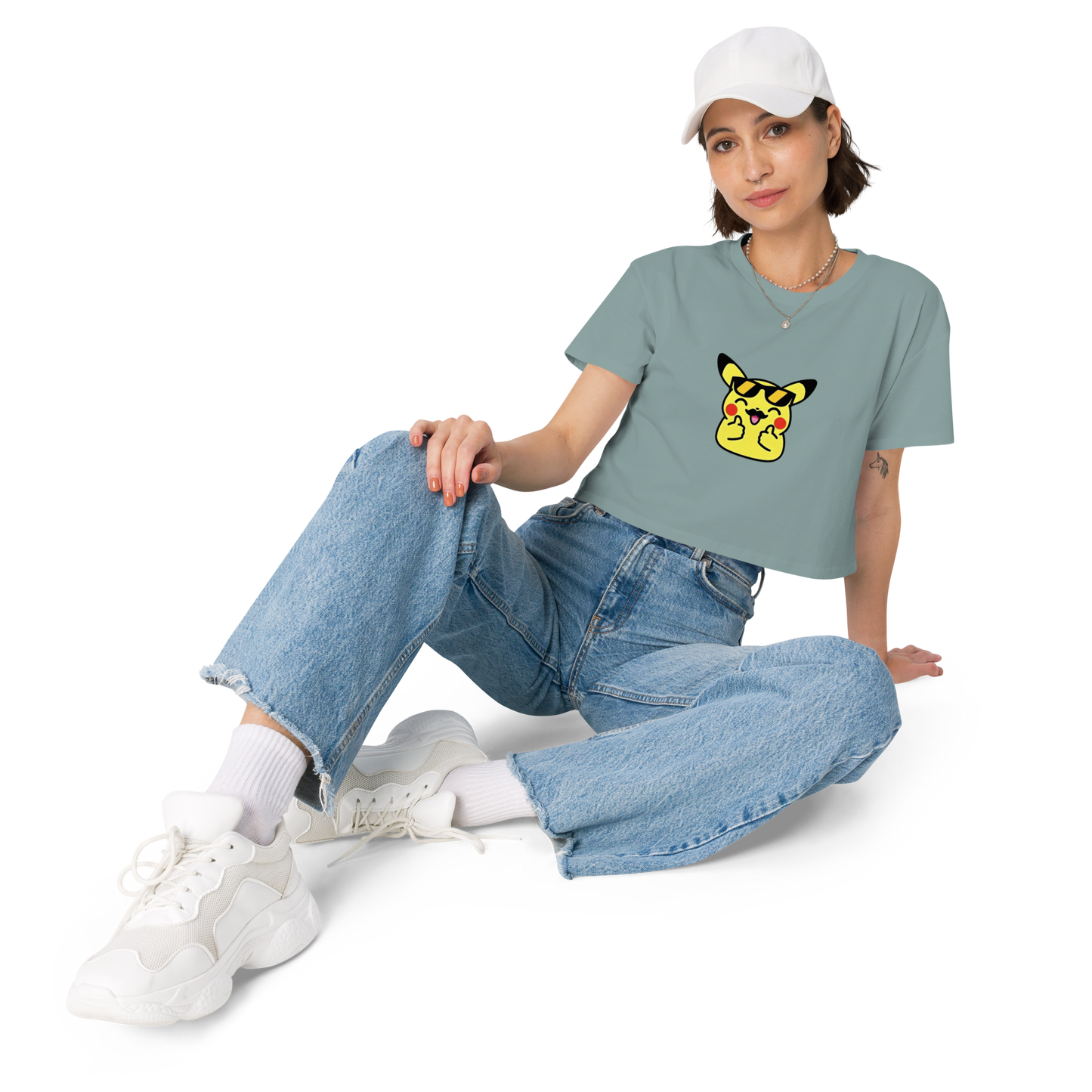 ✨ Le crop top que tu vas plus vouloir enlever ~ Pika thumb up ~ XS, S, M, L, XL