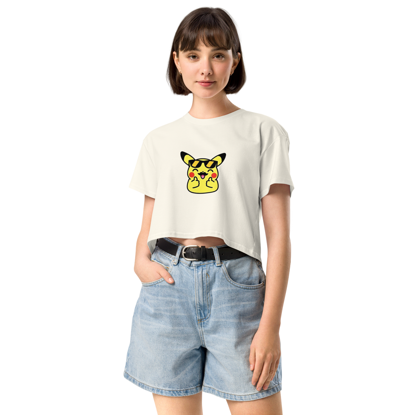 ✨ Le crop top que tu vas plus vouloir enlever ~ Pika thumb up ~ XS, S, M, L, XL