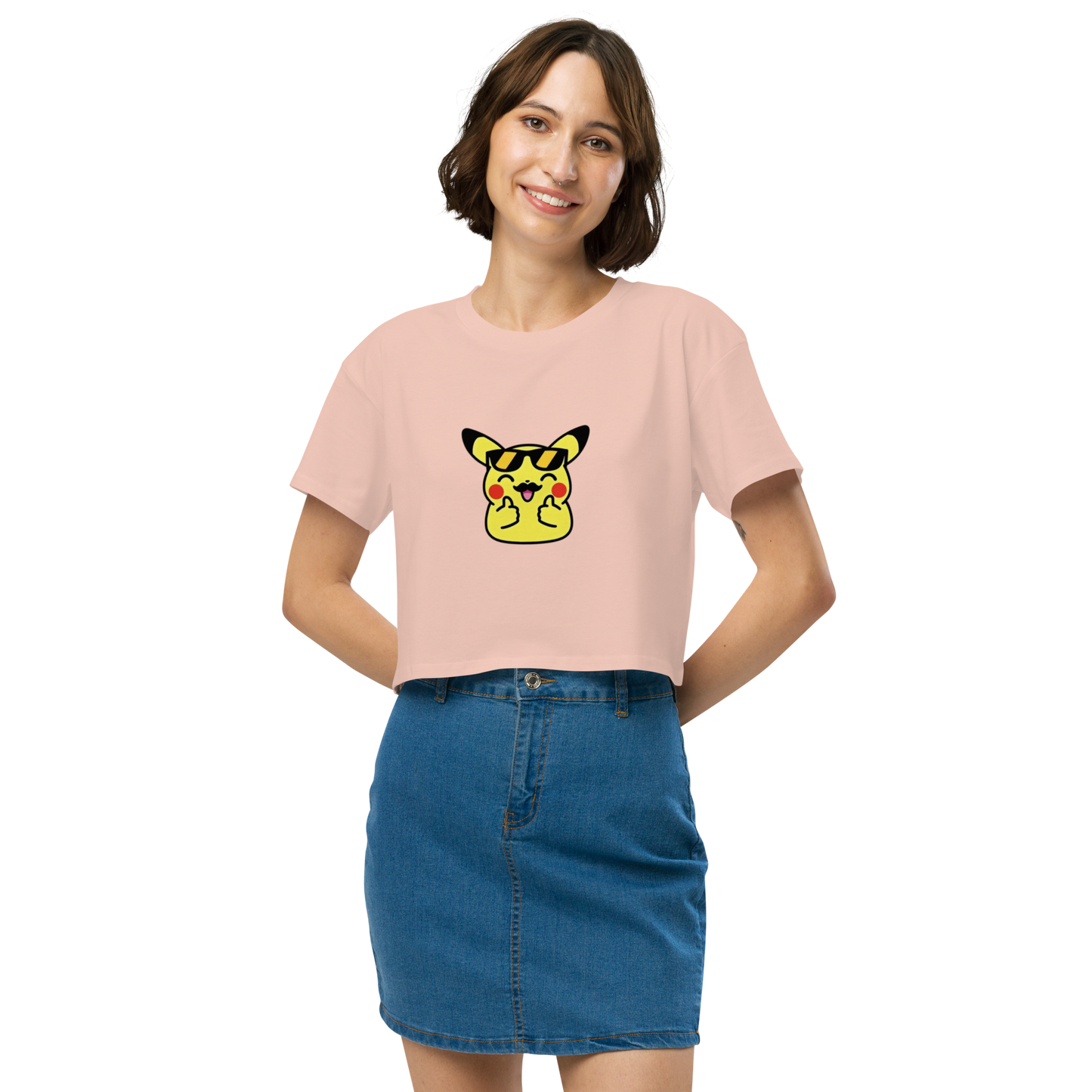 ✨ Le crop top que tu vas plus vouloir enlever ~ Pika thumb up ~ XS, S, M, L, XL