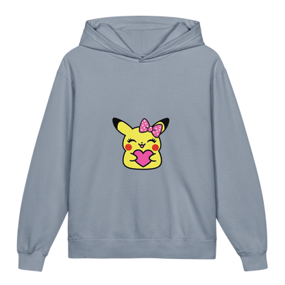 Hoodie ado ultra-doux sweat à capuche coton léger ~ Pika fille ~ XS, S, M, L, XL