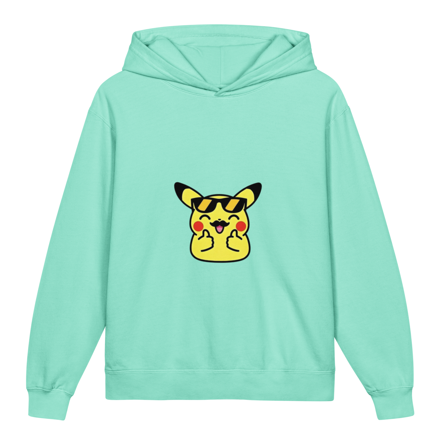 Hoodie ado ultra-doux sweat à capuche coton léger ~ Pika thumb up ~ XS, S, M, L, XL
