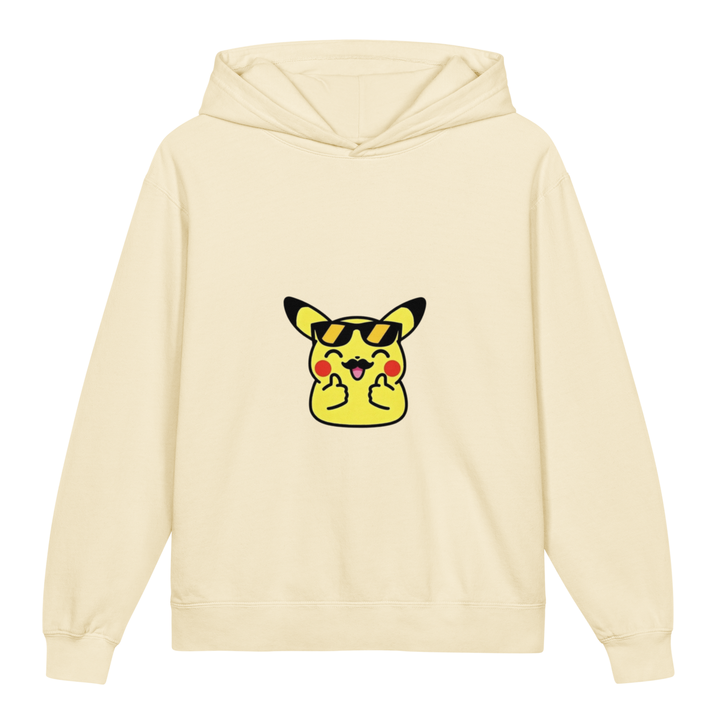 Hoodie ado ultra-doux sweat à capuche coton léger ~ Pika thumb up ~ XS, S, M, L, XL