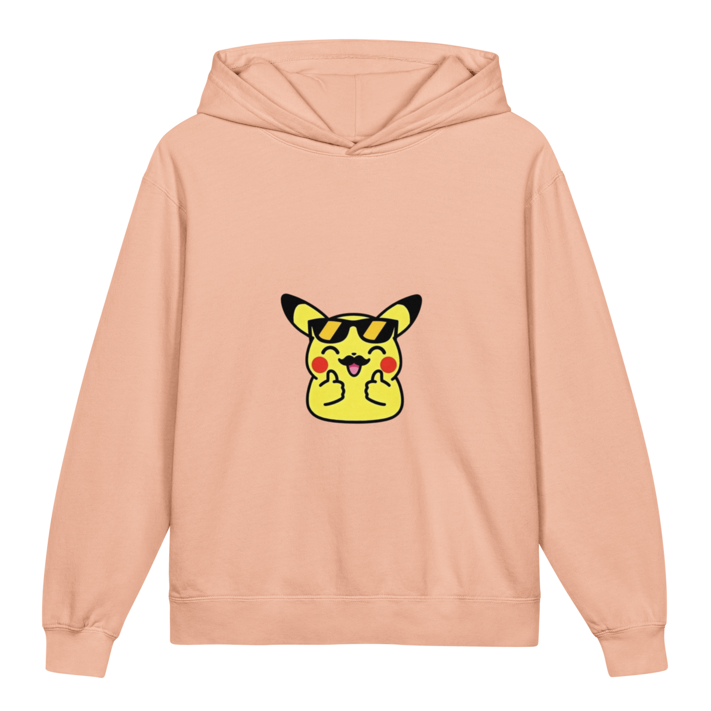 Hoodie ado ultra-doux sweat à capuche coton léger ~ Pika thumb up ~ XS, S, M, L, XL